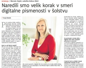 Naredili smo velik korak v smeri digitalne pismenosti v šolstvu